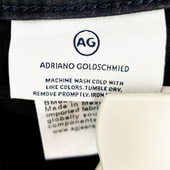 AG Slim Fit Chino Pants 36x34 Navy Stretch Twill Lux Line Adriano Goldschmied - Picture 3 of 11